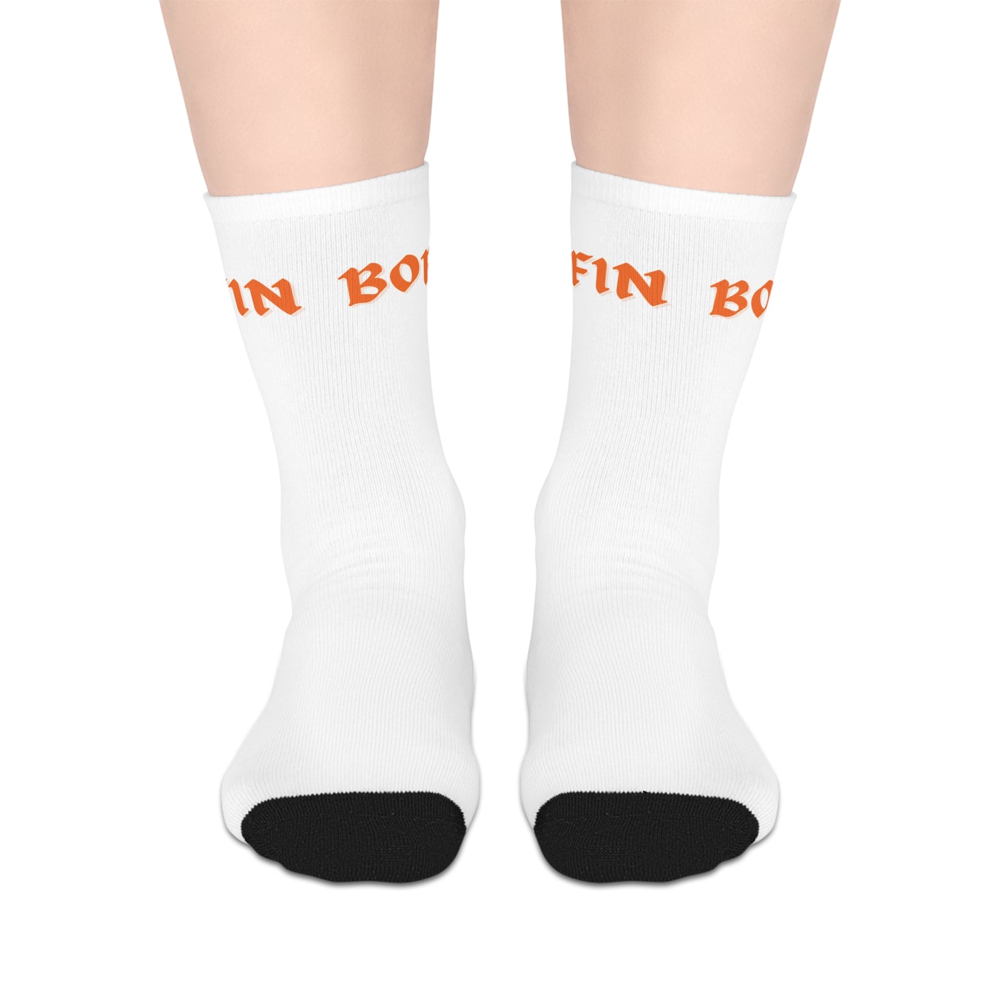 Boffin Mid-length Socks (White)