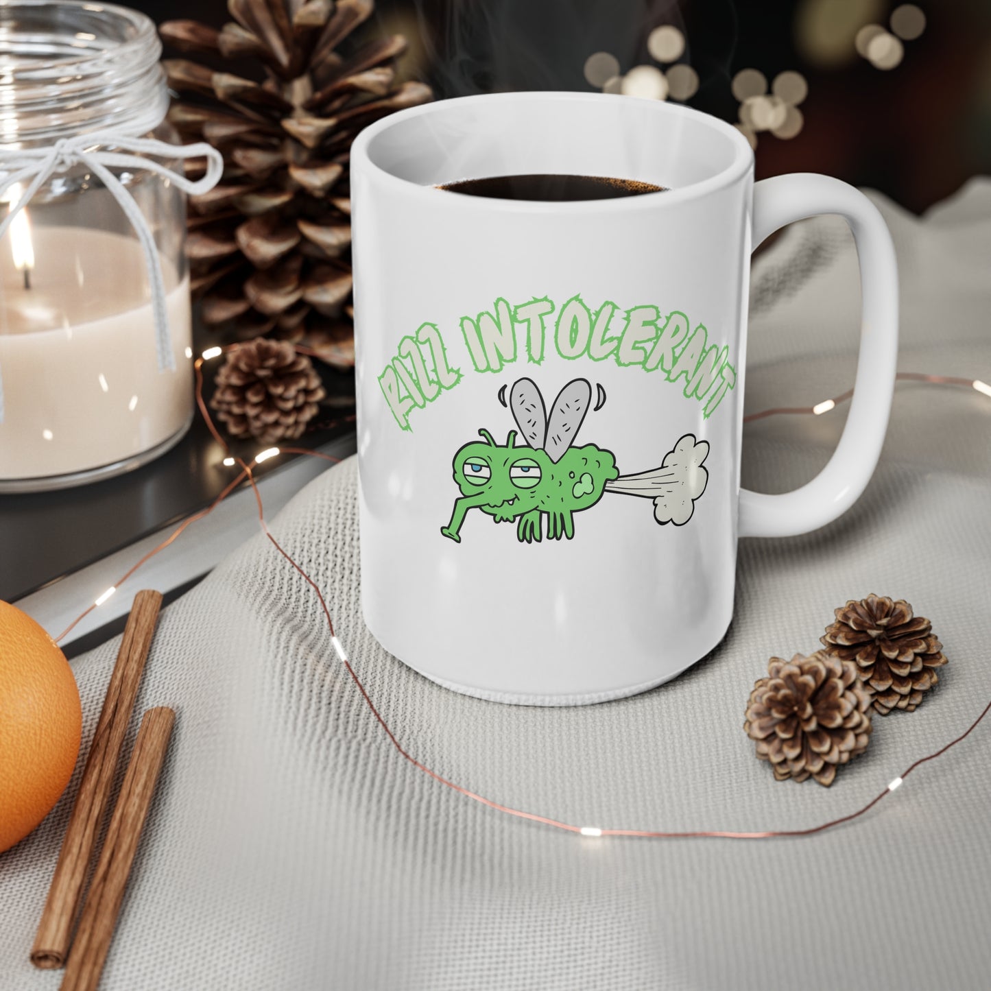 Rizz Intolerant (1) Ceramic Coffee Cup, 15oz