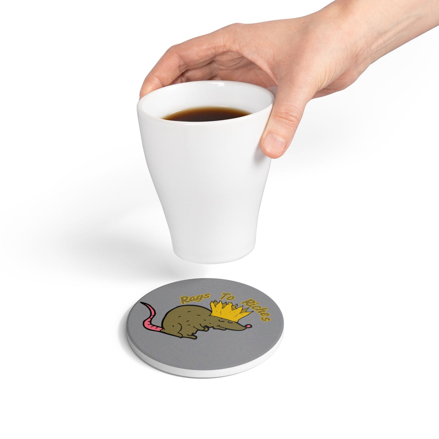 Rags To Riches Ceramic Coaster