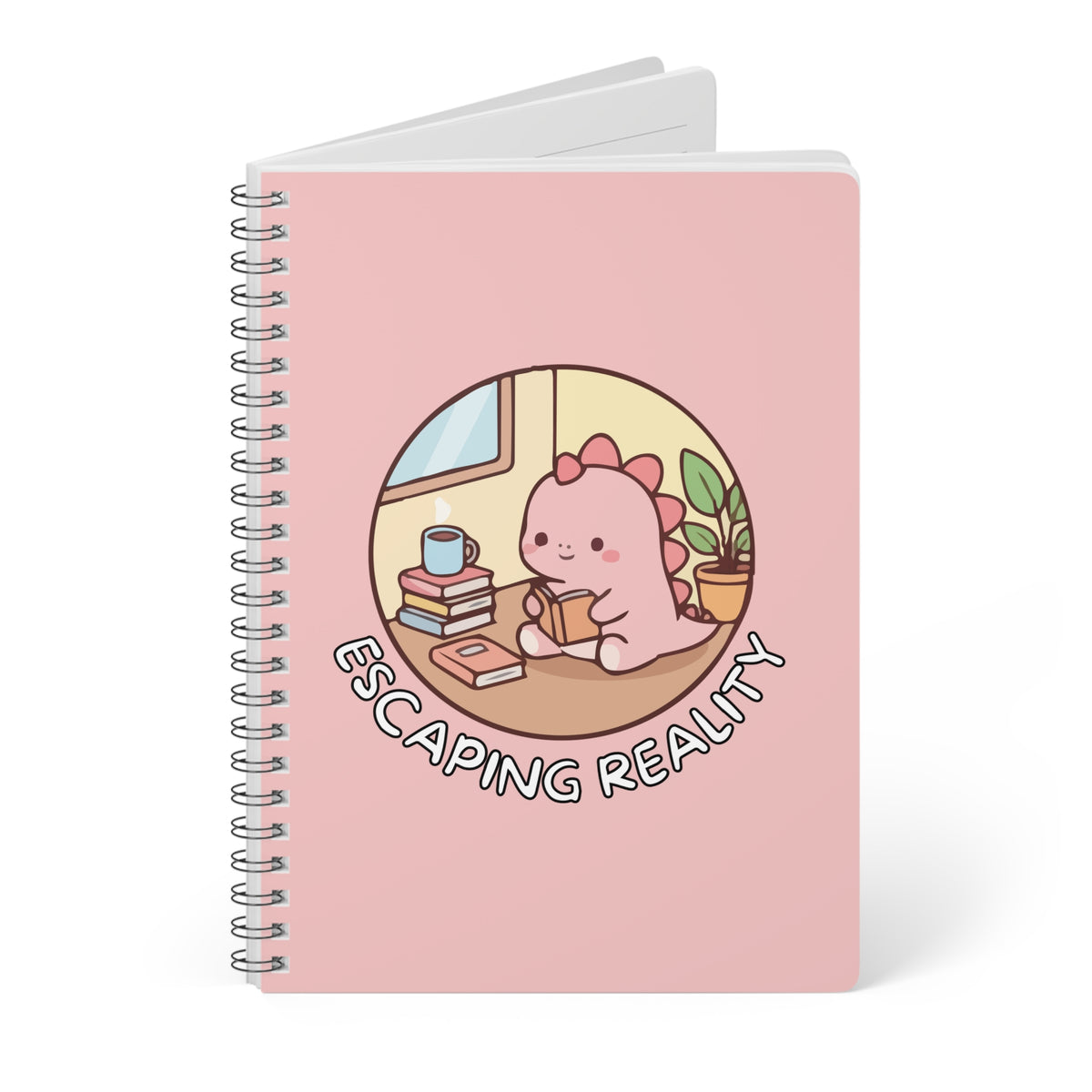 Escaping Reality (Dino) Wirobound Softcover Notebook, A5