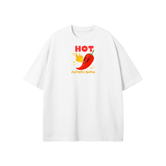 Hot Autistic Babe Streetwear Heavyweight Loose Fit T-Shirt