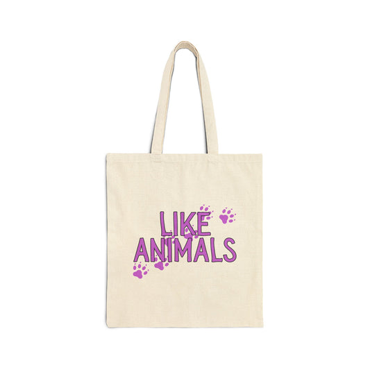 Like Animals BTS (Footprints) Cotton Canvas Tote Bag