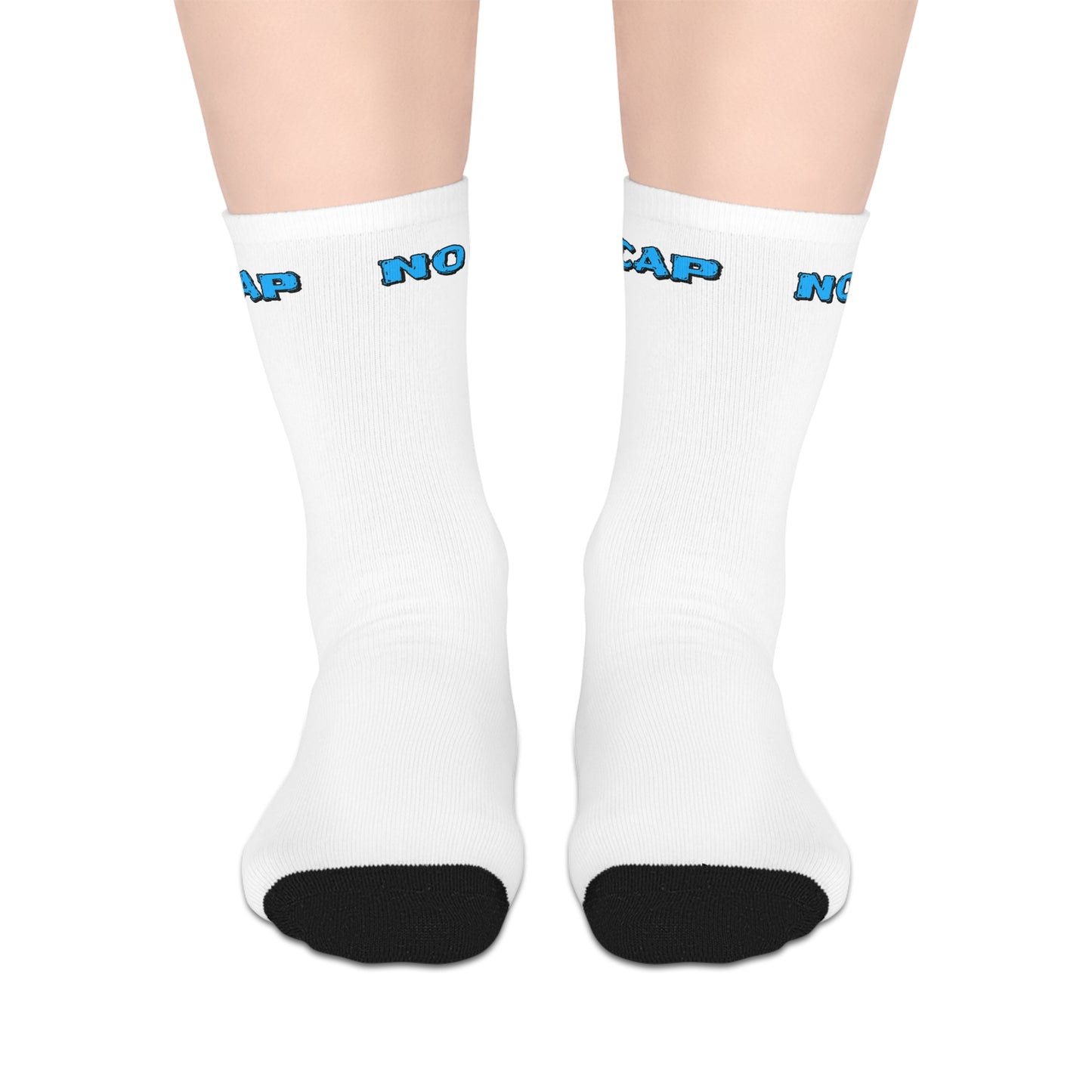 No Cap Mid-length Socks (White)