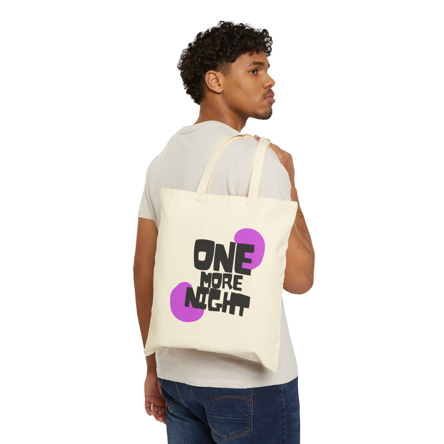 One More Night BTS Cotton Canvas Tote Bag