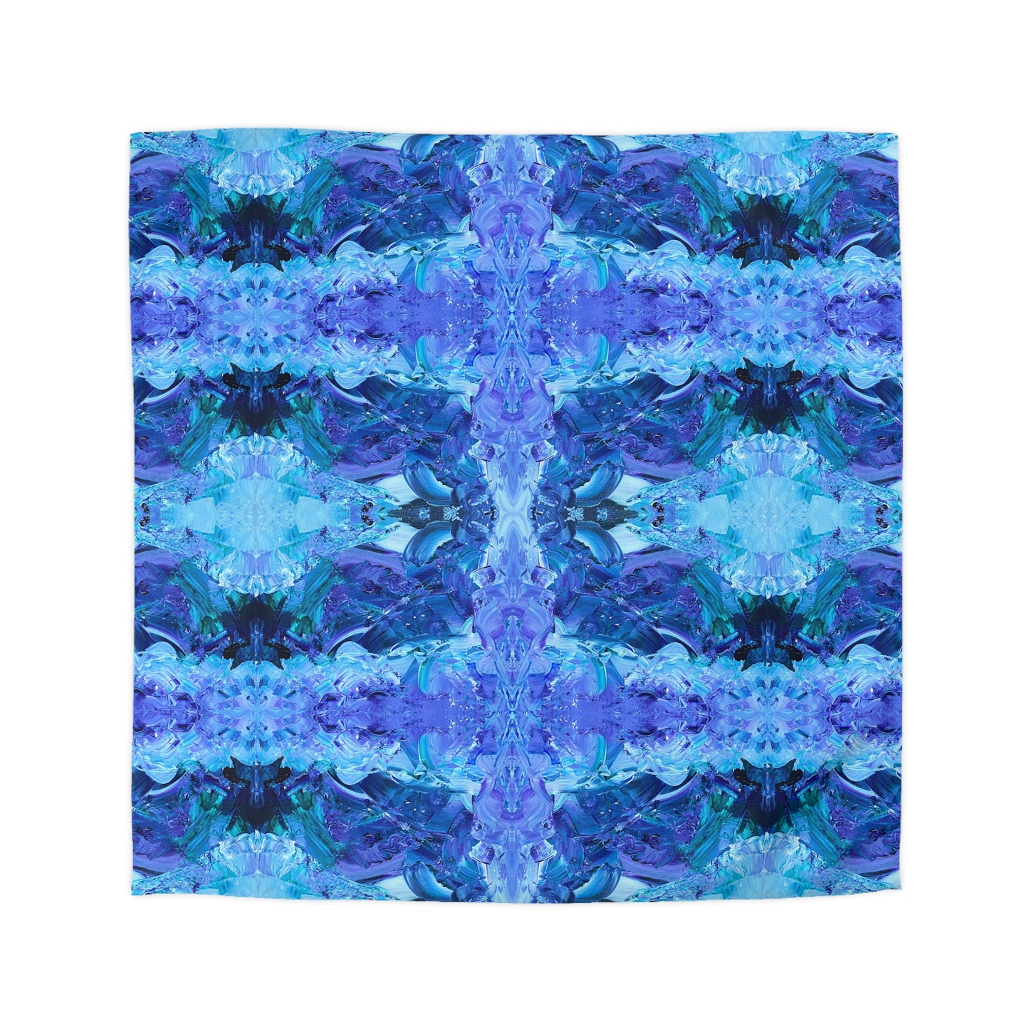 Waves Of Sapphire Microfiber Duvet Cover