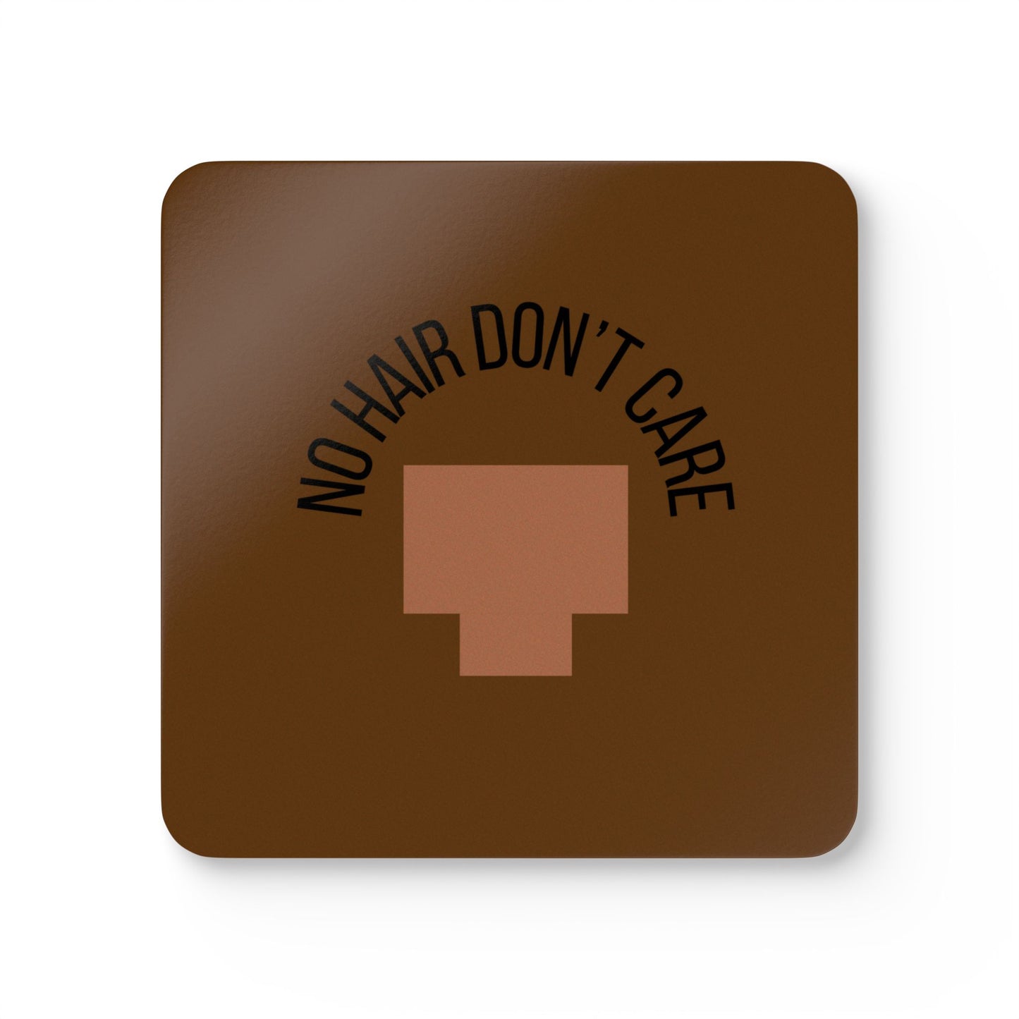 No Hair Don't Care (2) Corkwood Coaster Set