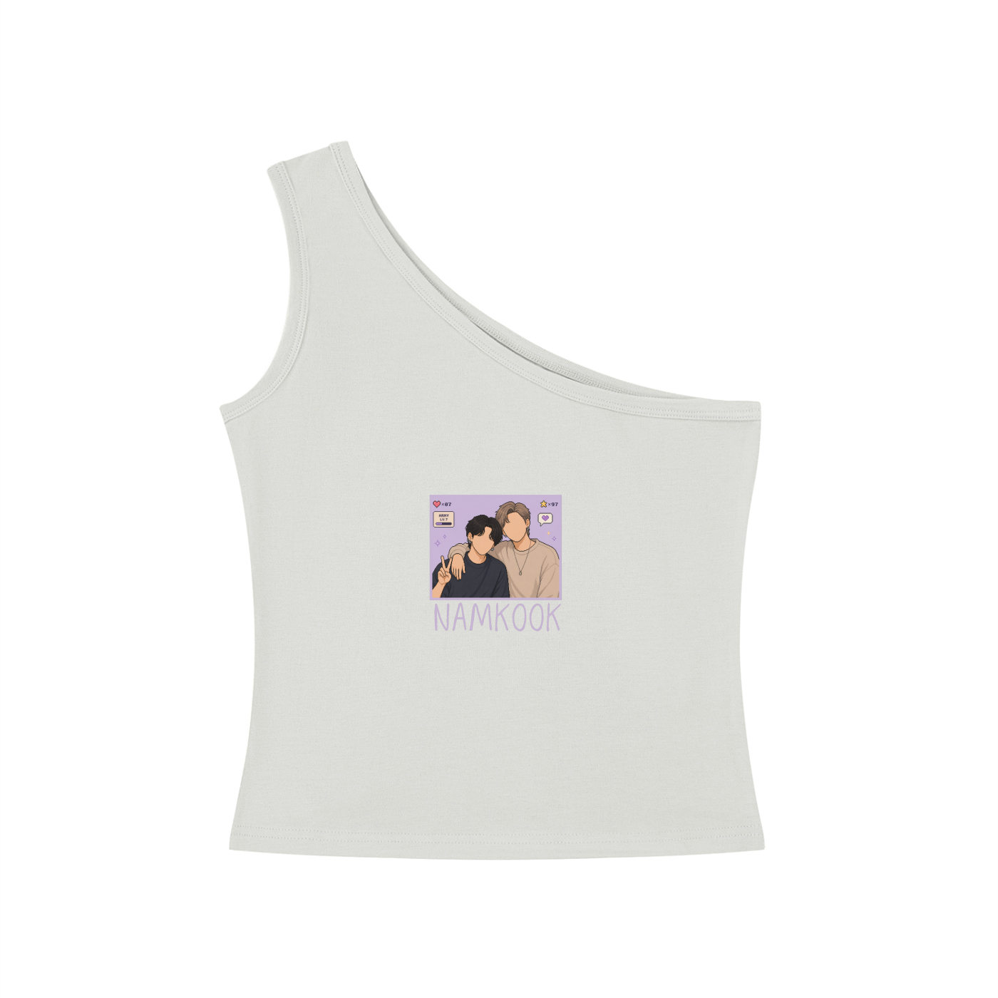 Namkook (Namjoon & Jungkook) One-Shoulder Crop T Shirt