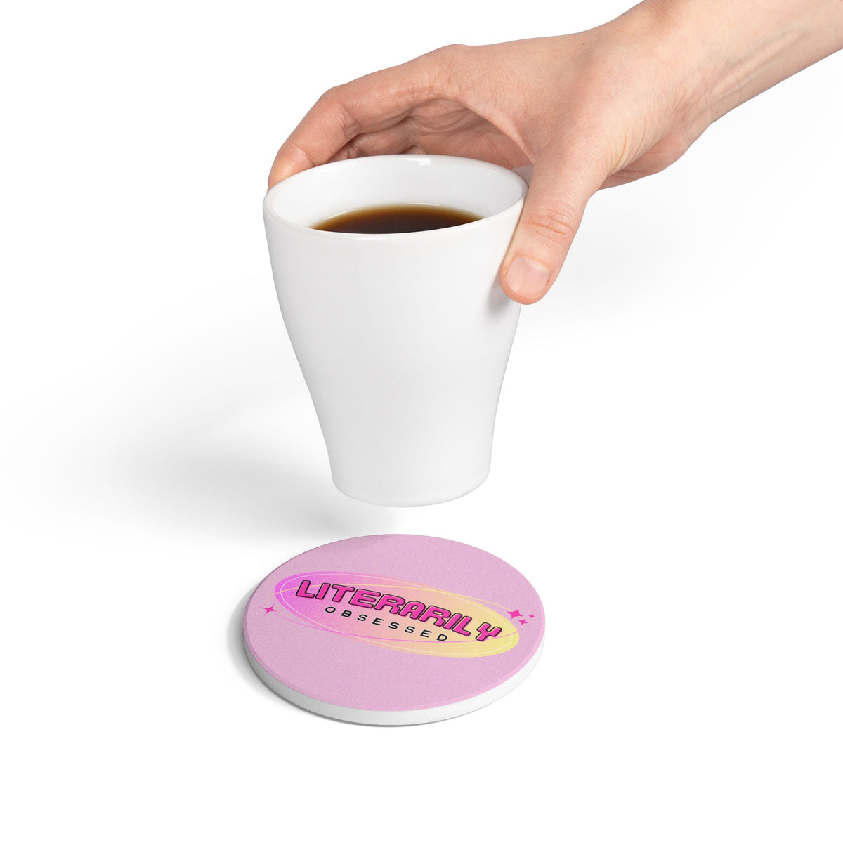Literarily Obsessed Ceramic Coaster