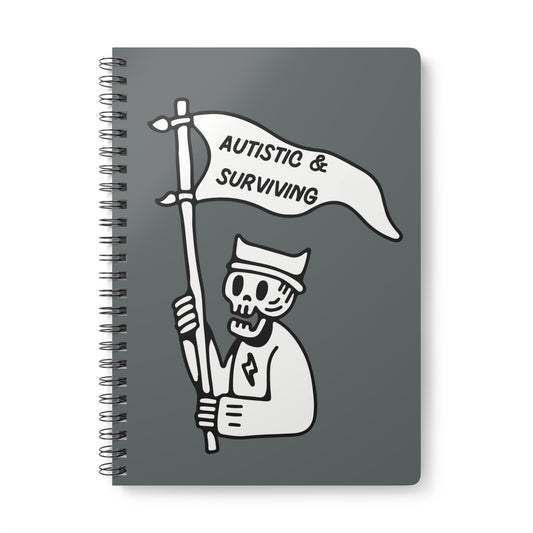 Autistic & Surviving Wirobound Softcover Notebook, A5