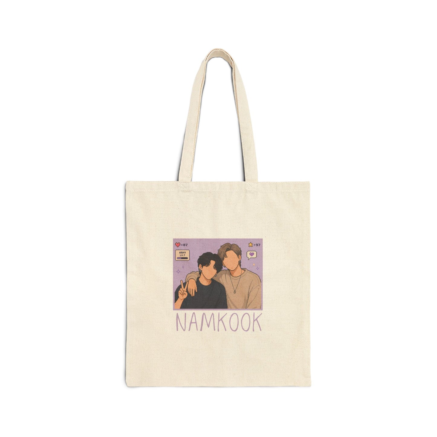 Namkook (Namjoon & Jungkook) Cotton Canvas Tote Bag