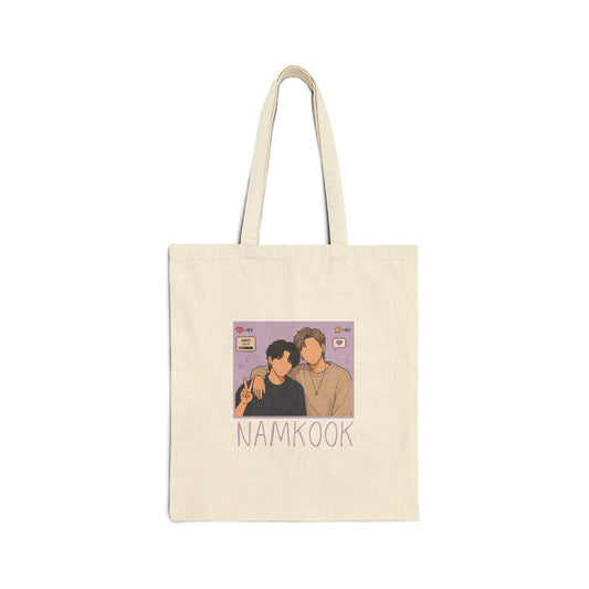 Namkook (Namjoon & Jungkook) Cotton Canvas Tote Bag