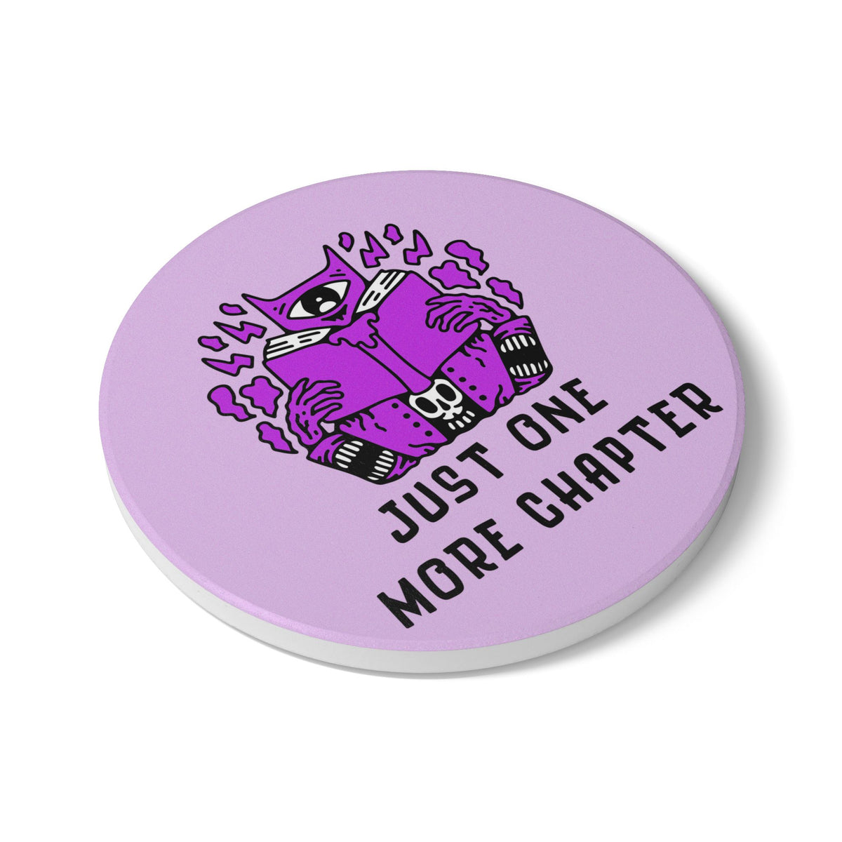 Just One More Chapter Ceramic Coaster