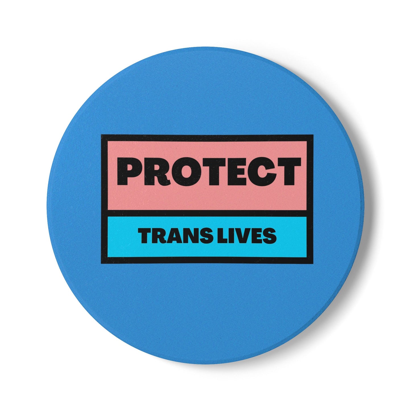 Protect Trans Lives (2) Ceramic Coaster
