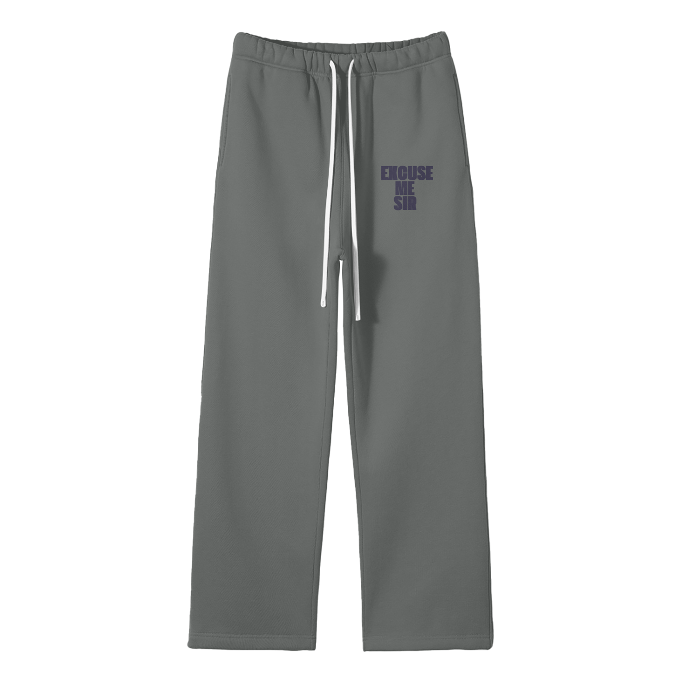 Excuse Me Sir Streetwear Fleece Straight Leg Pants