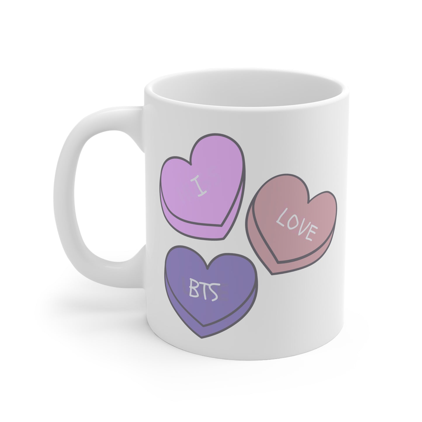 I Love BTS 11oz White Mug