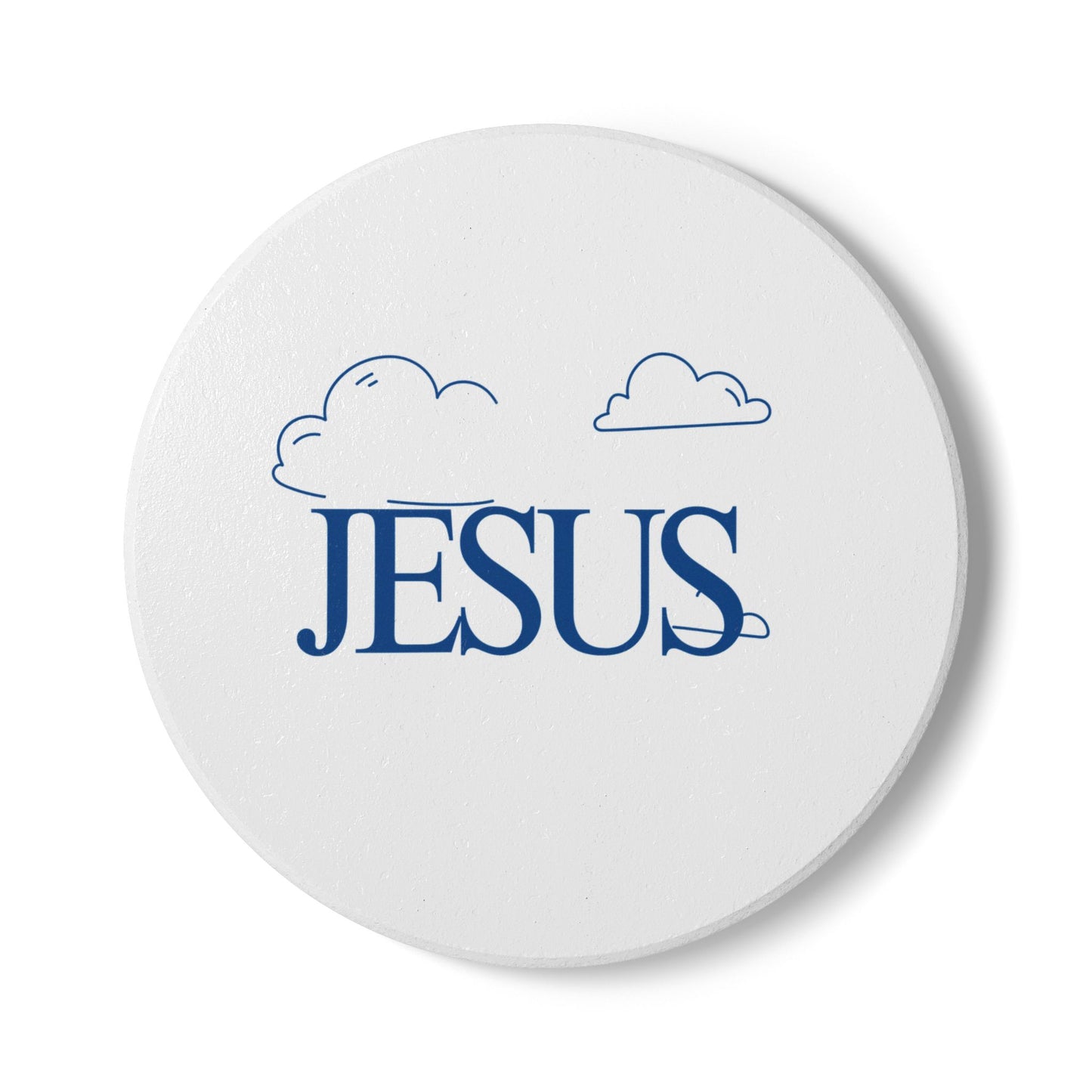 Jesus (Cloud) Ceramic Coaster