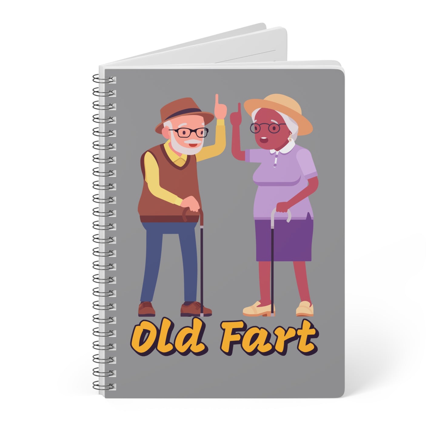 Old Fart (2) Wirobound Softcover Notebook, A5