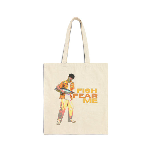 Fish Fear Me (Jin) Cotton Canvas Tote Bag
