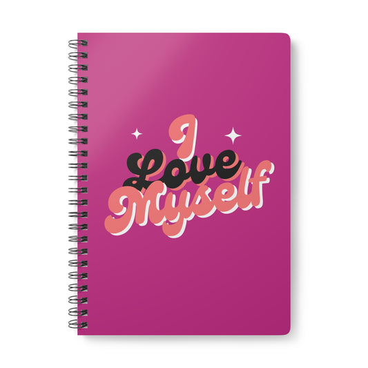 I Love Myself (1) Wirobound Softcover Notebook, A5