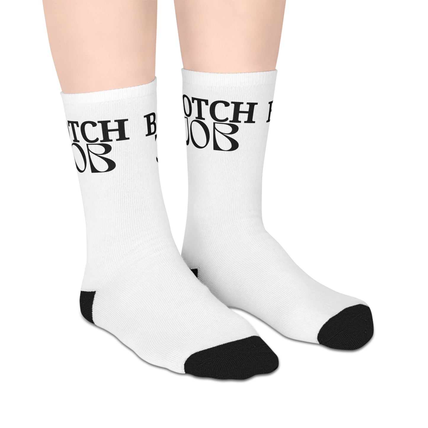 Botch Job Mid-length Socks (White)
