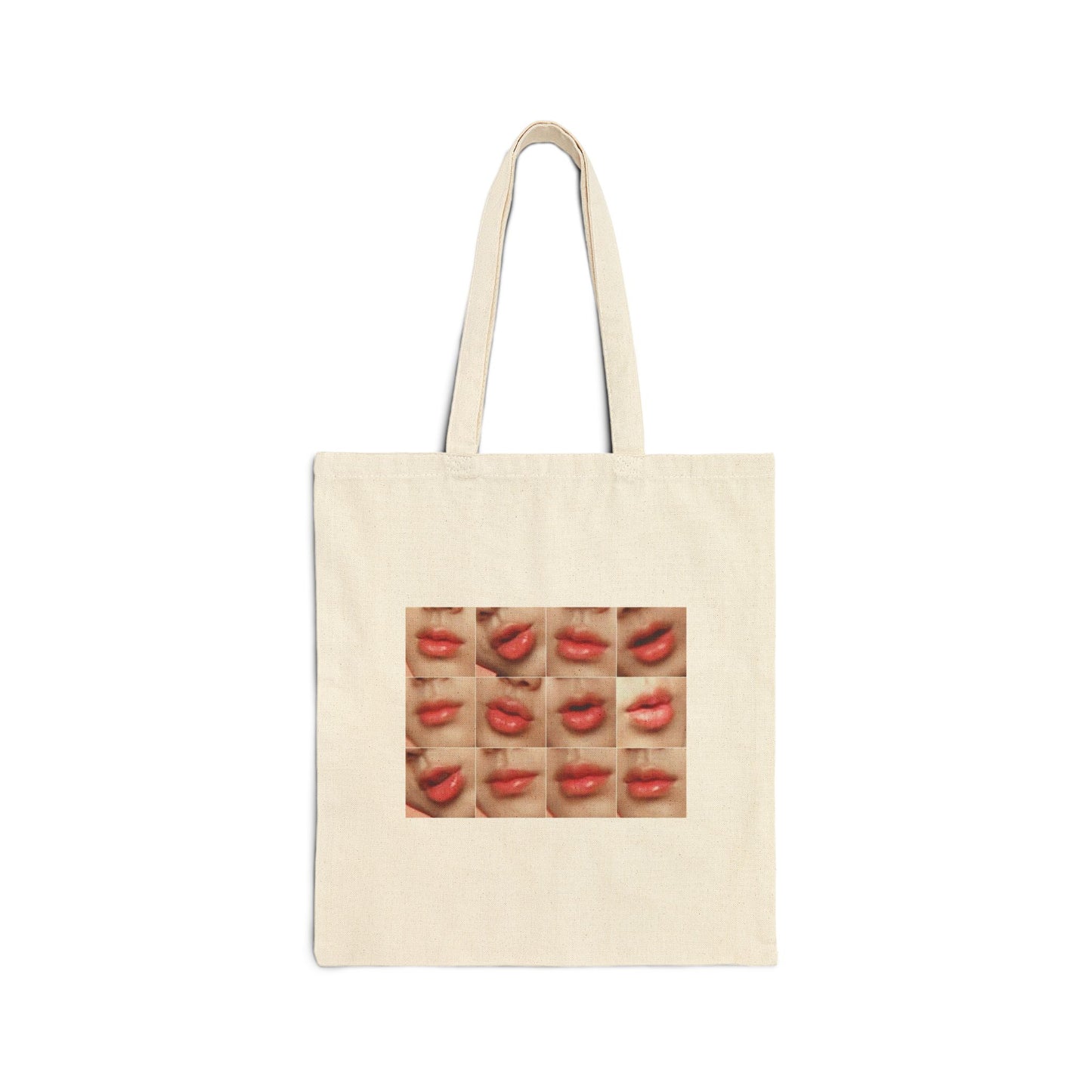 Jin's Lips Cotton Canvas Tote Bag