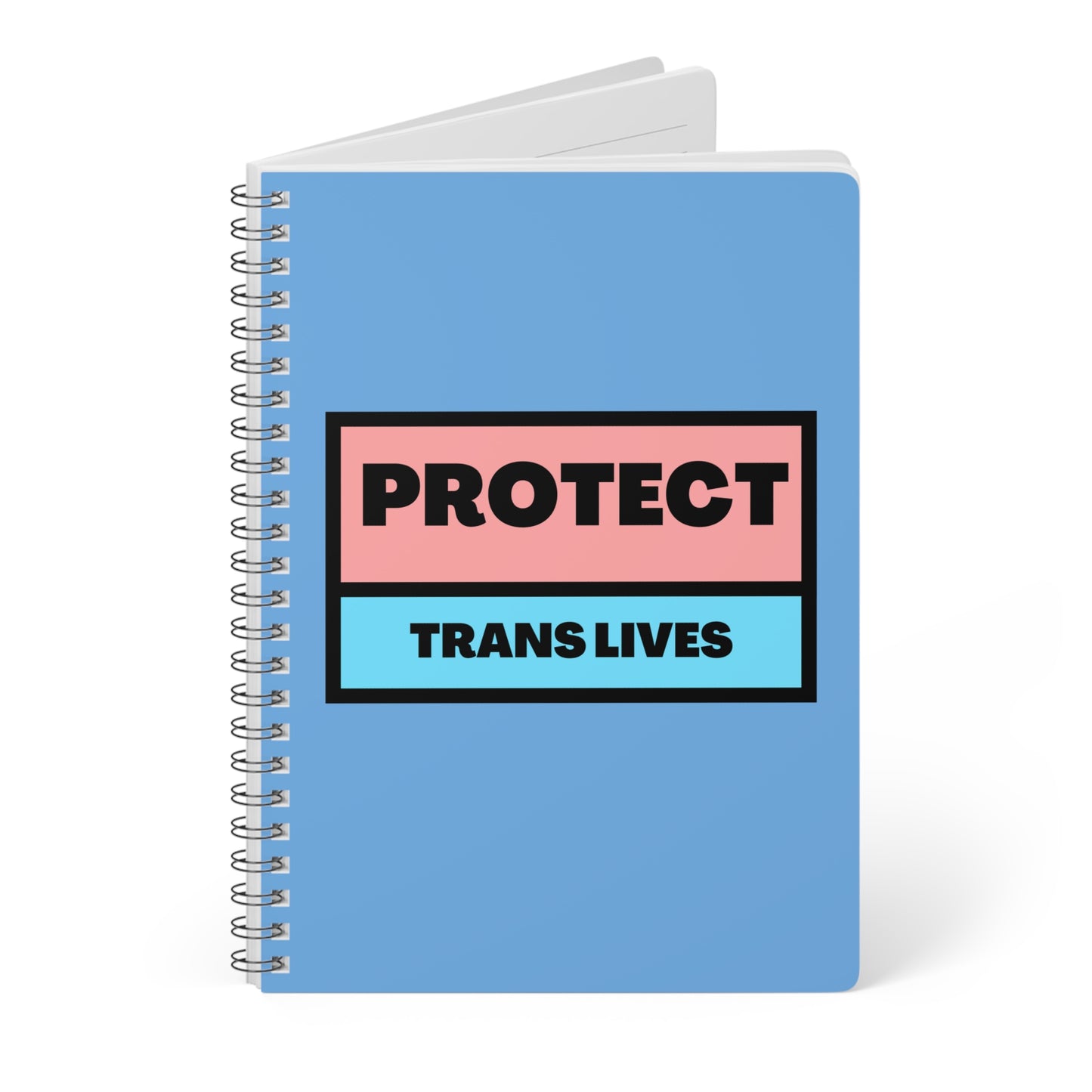 Protect Trans Lives Wirobound Softcover Notebook, A5