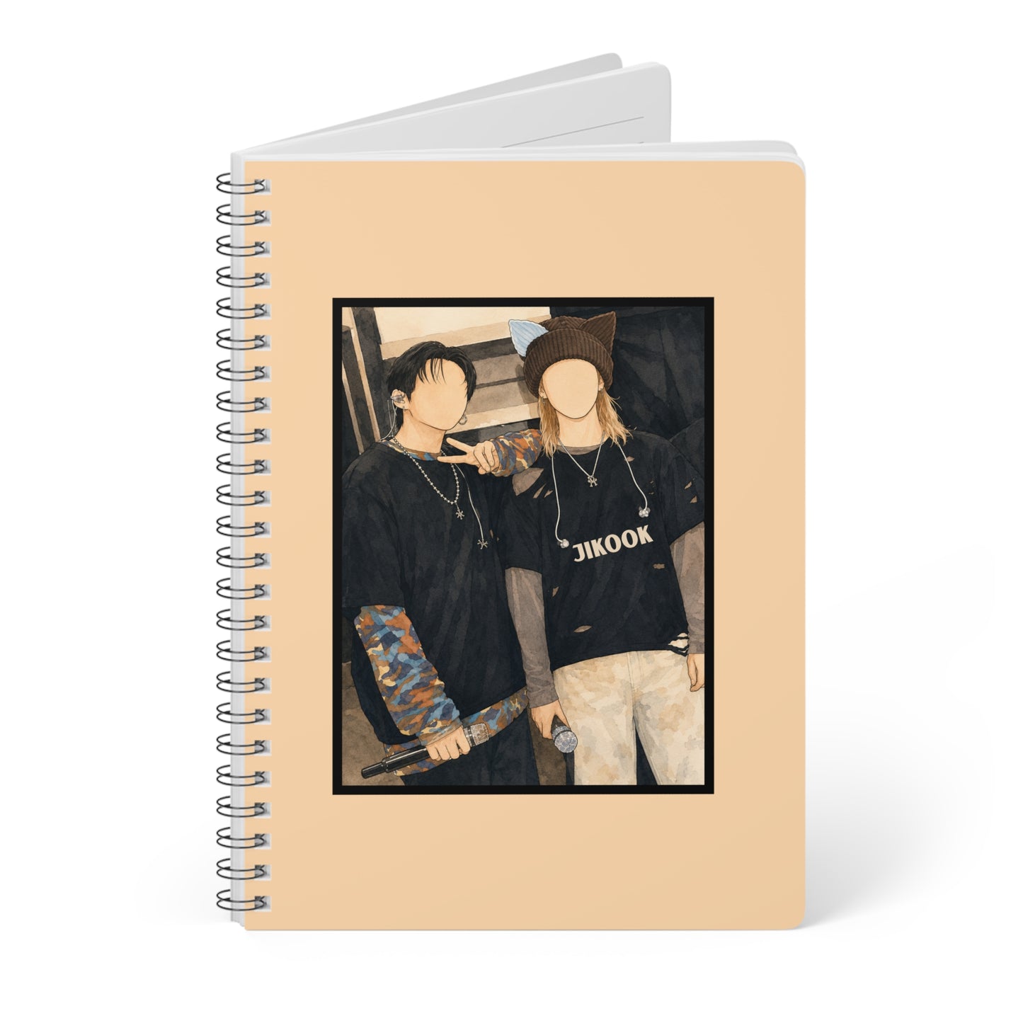 Jikook (Jimin & Jungkook) Wirobound Softcover Notebook, A5