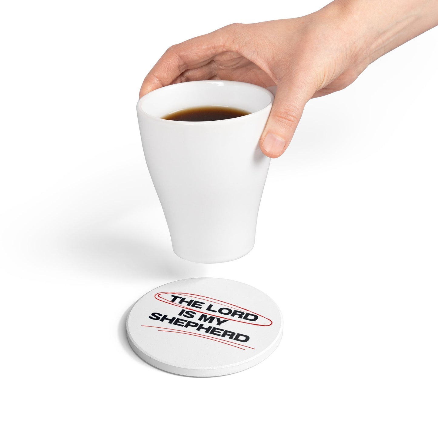 The Lord Is My Shepherd (1) Ceramic Coaster