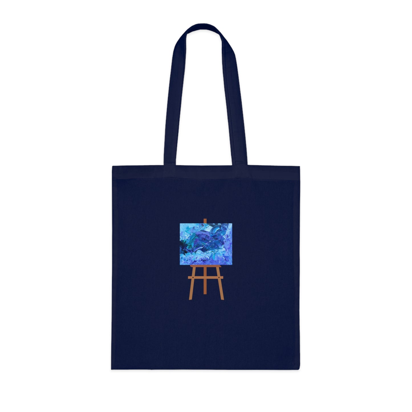 Waves Of Sapphire (Easel) Cotton Tote