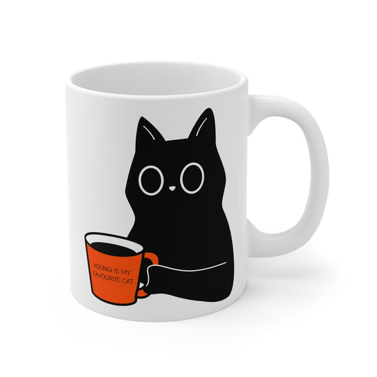 Yoongi Is My Favourite Cat 11oz White Mug