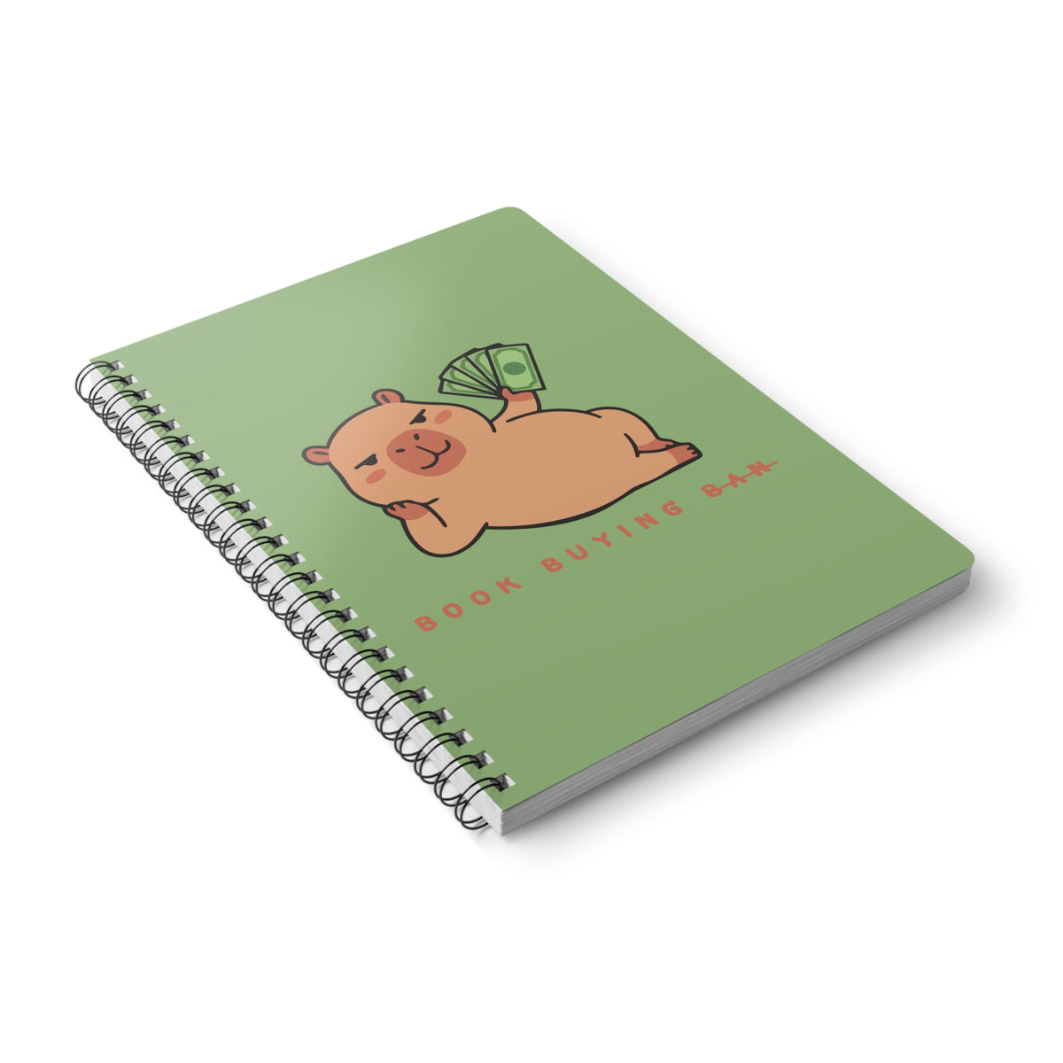 Book Buying Ban Wirobound Softcover Notebook, A5