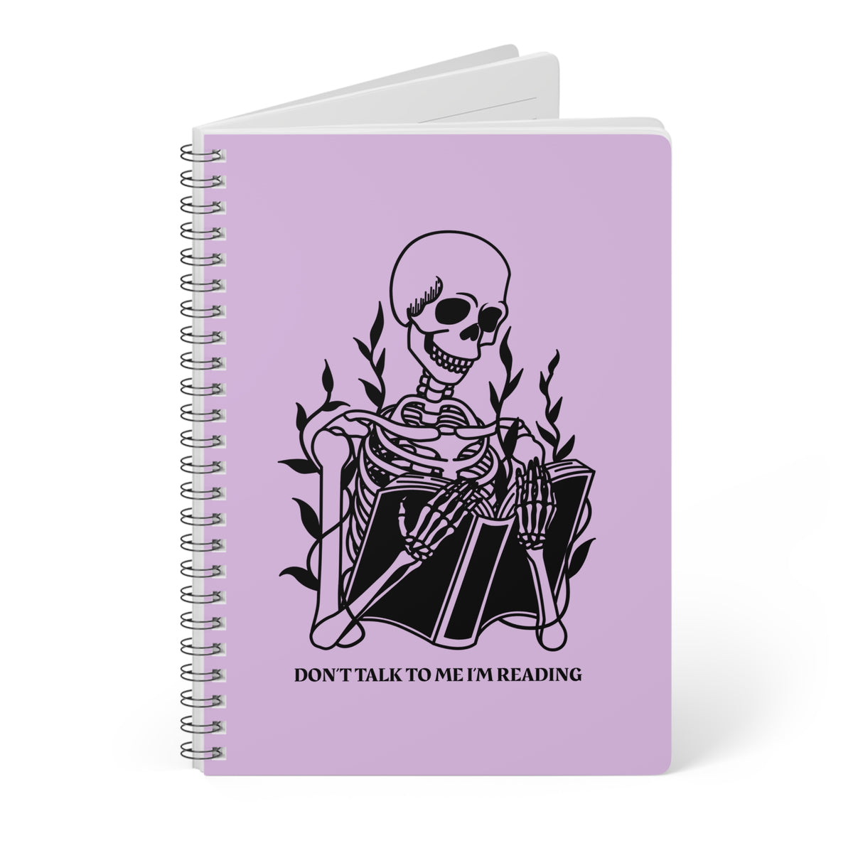 Don't Talk To Me I'm Reading (Skeleton) Wirobound Softcover Notebook, A5
