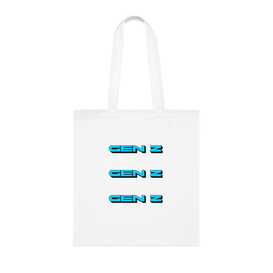 Gen Z Blue Cotton Tote