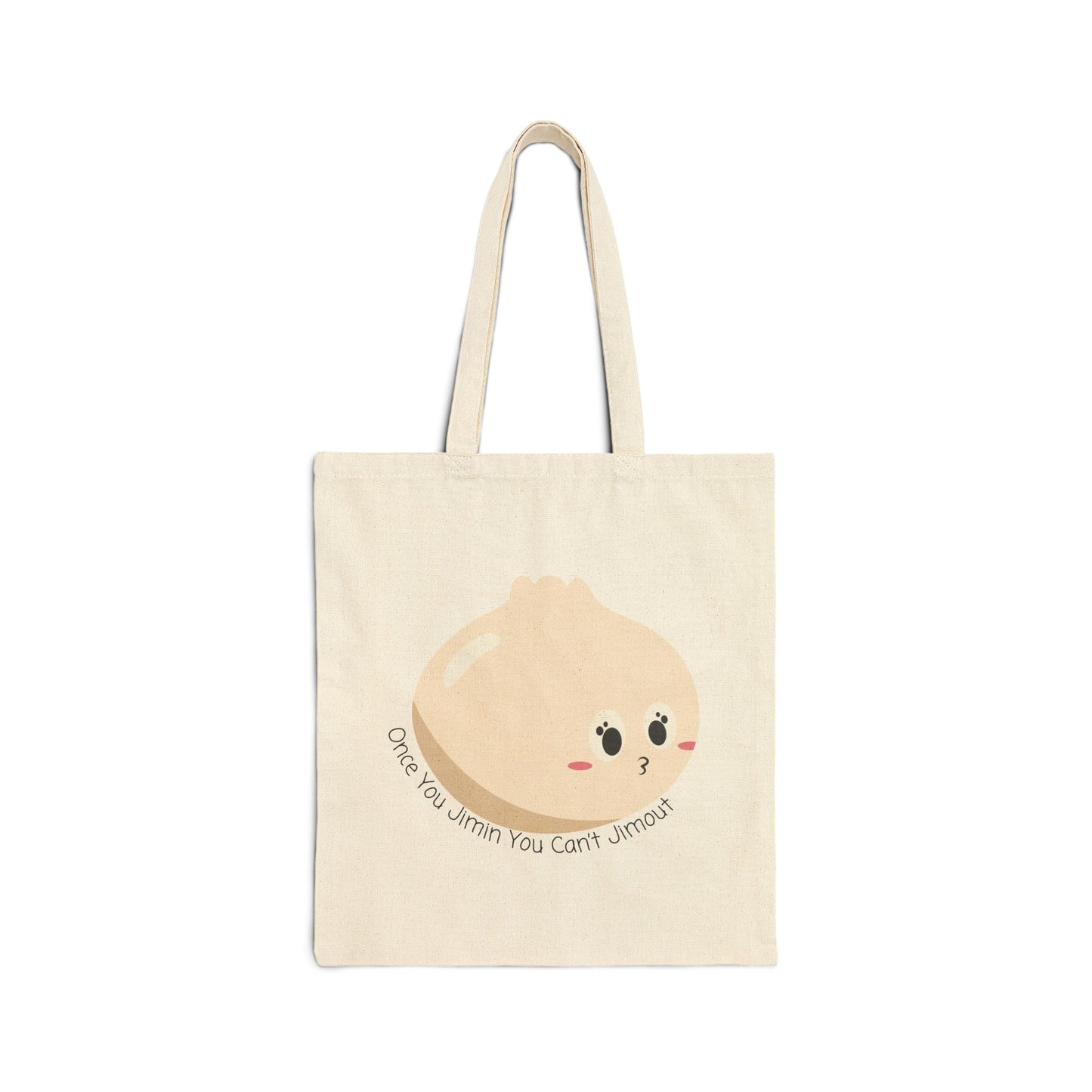 Once You Jimin You Can't Jimout (Mochi) Cotton Canvas Tote Bag
