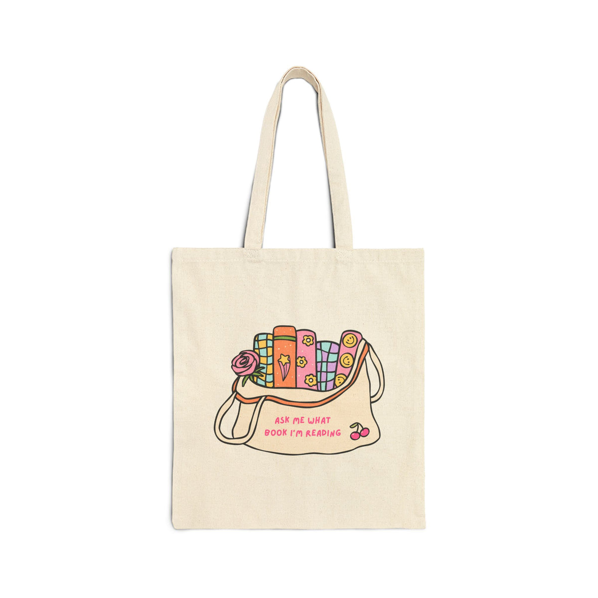 Ask Me What Book I'm Reading (Bag) Cotton Canvas Tote Bag