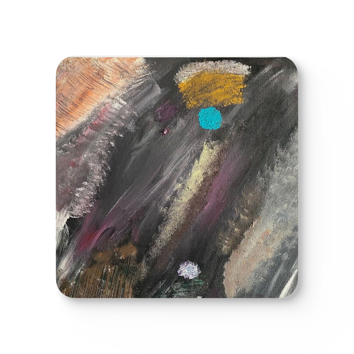Big Blue Small World Corkwood Coaster Set