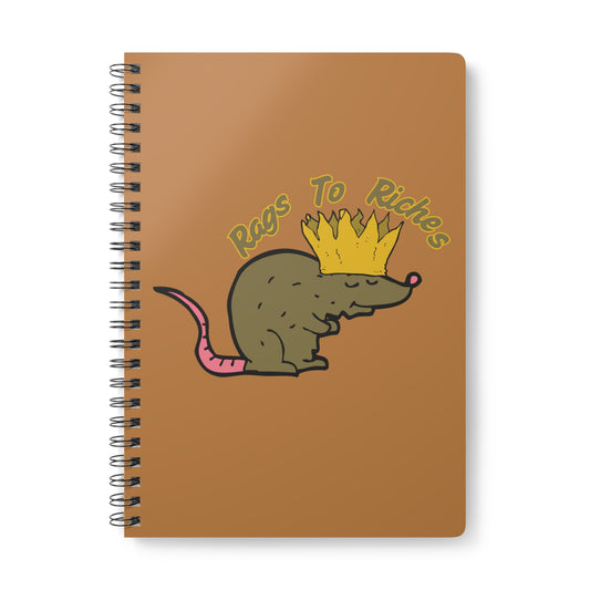 Rags To Riches Wirobound Softcover Notebook, A5
