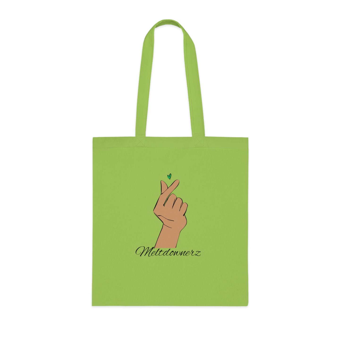 Meltdownerz Green Heart Cotton Tote