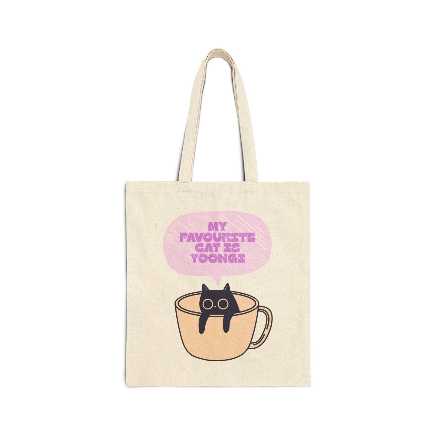 My Favourite Cat Is Yoongi Cotton Canvas Tote Bag