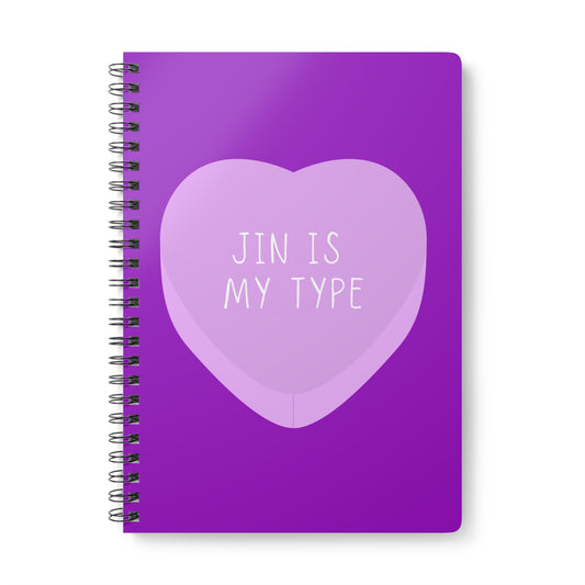 Jin Is My Type Wirobound Softcover Notebook, A5