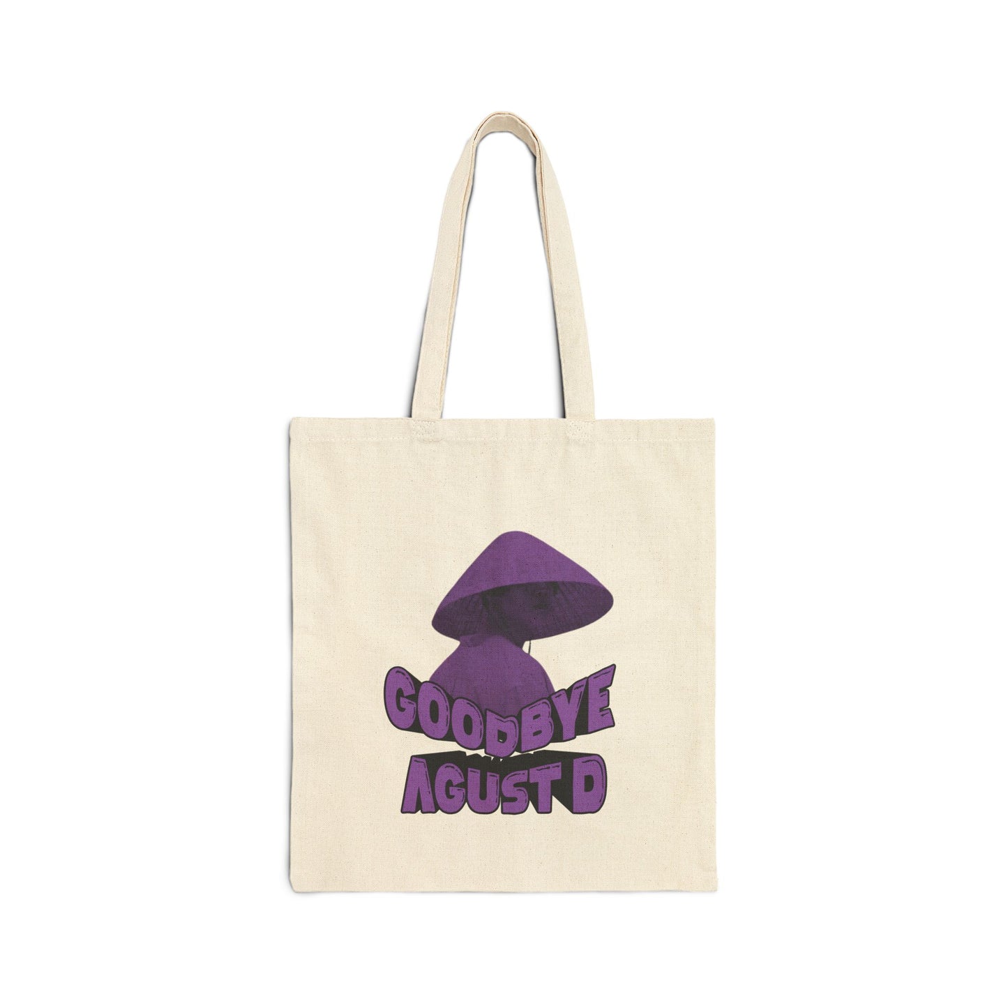Goodbye Agust D (Purple) Cotton Canvas Tote Bag