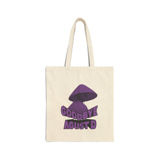 Goodbye Agust D (Purple) Cotton Canvas Tote Bag