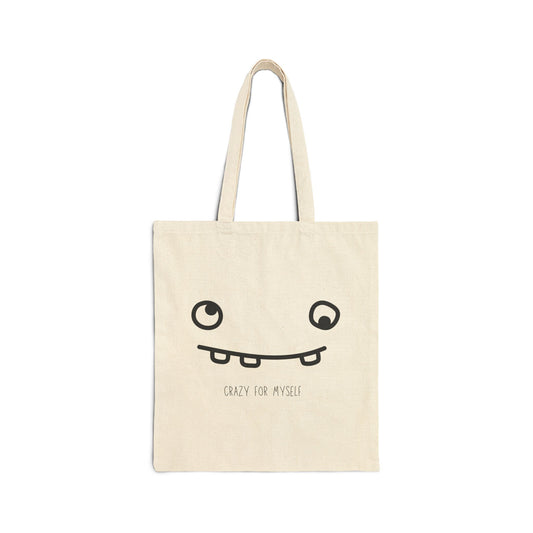 Crazy For Myself Cotton Canvas Tote Bag