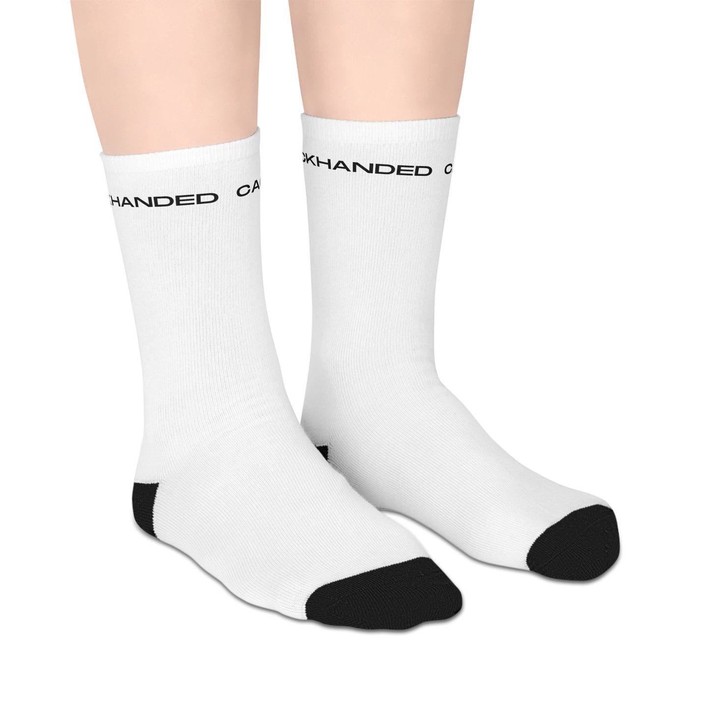 Cackhanded Mid-length Socks (White)