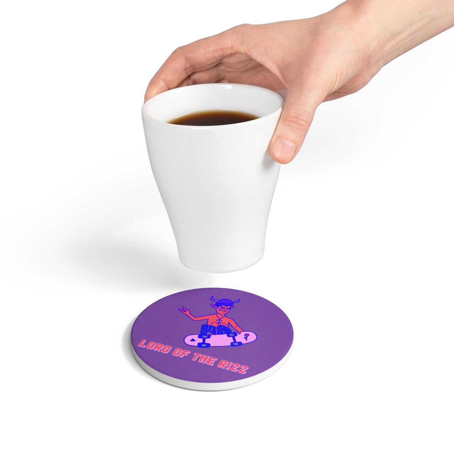 Lord Of The Rizz (1) Ceramic Coaster