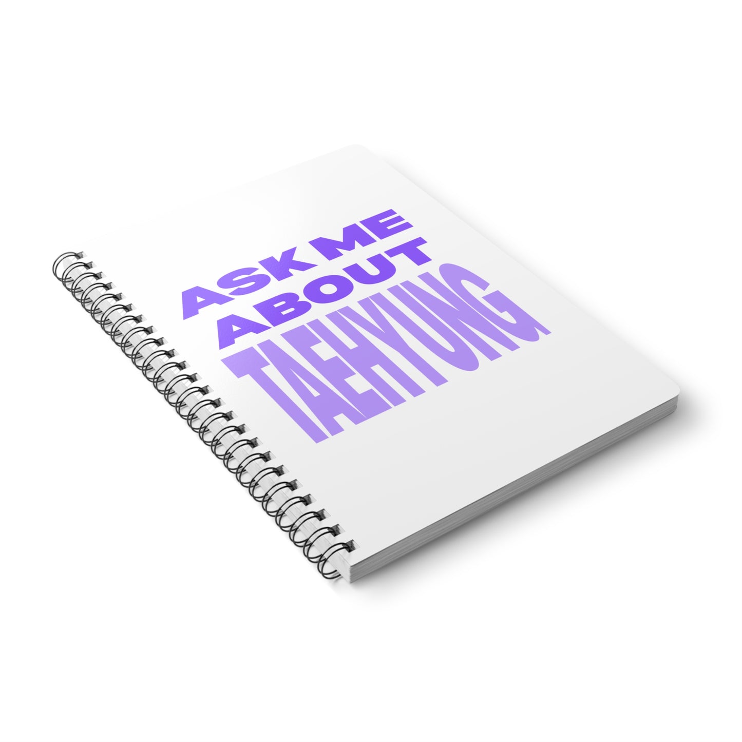 Ask Me About Taehyung Wirobound Softcover Notebook, A5