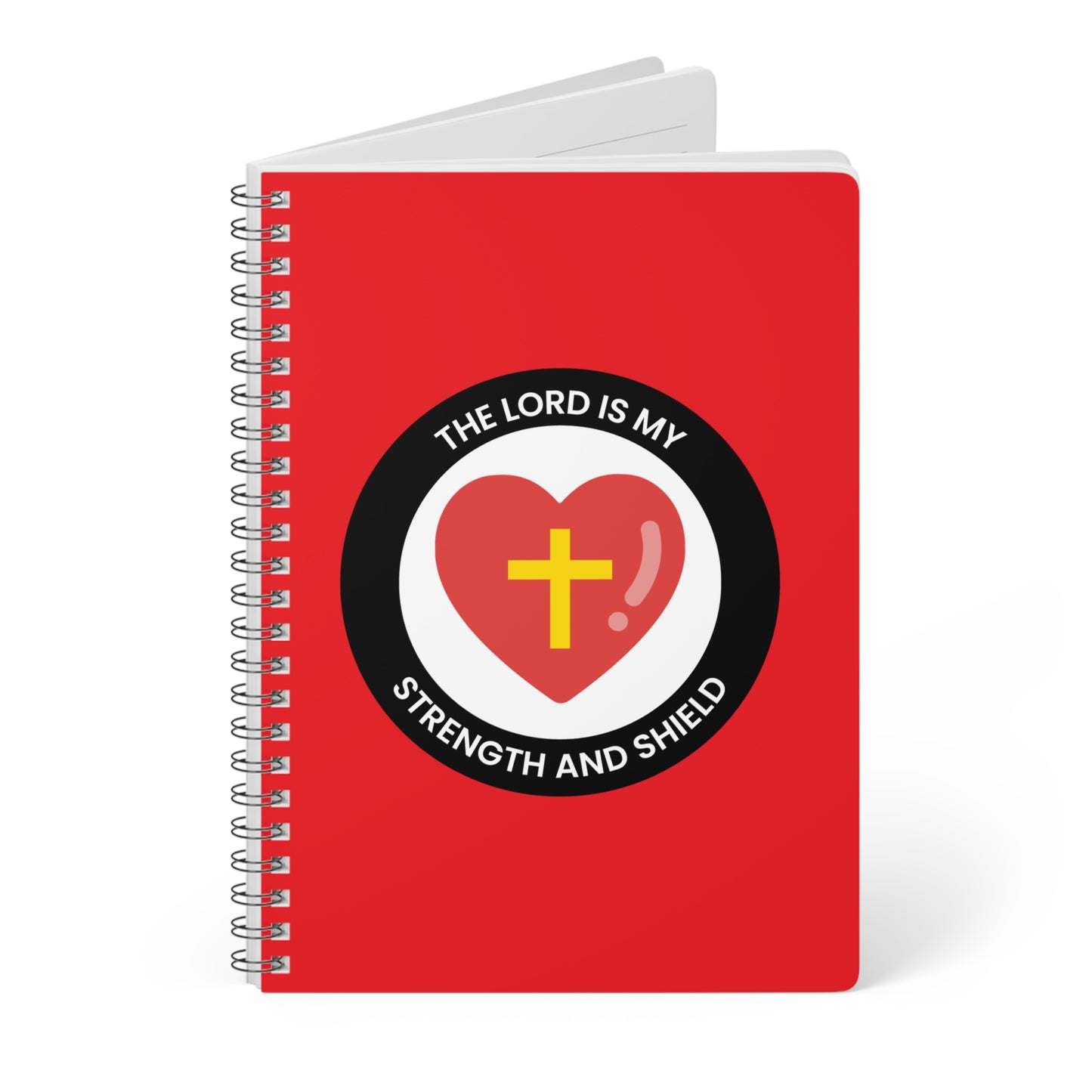 The Lord Is My Strength & Shield Wirobound Softcover Notebook, A5