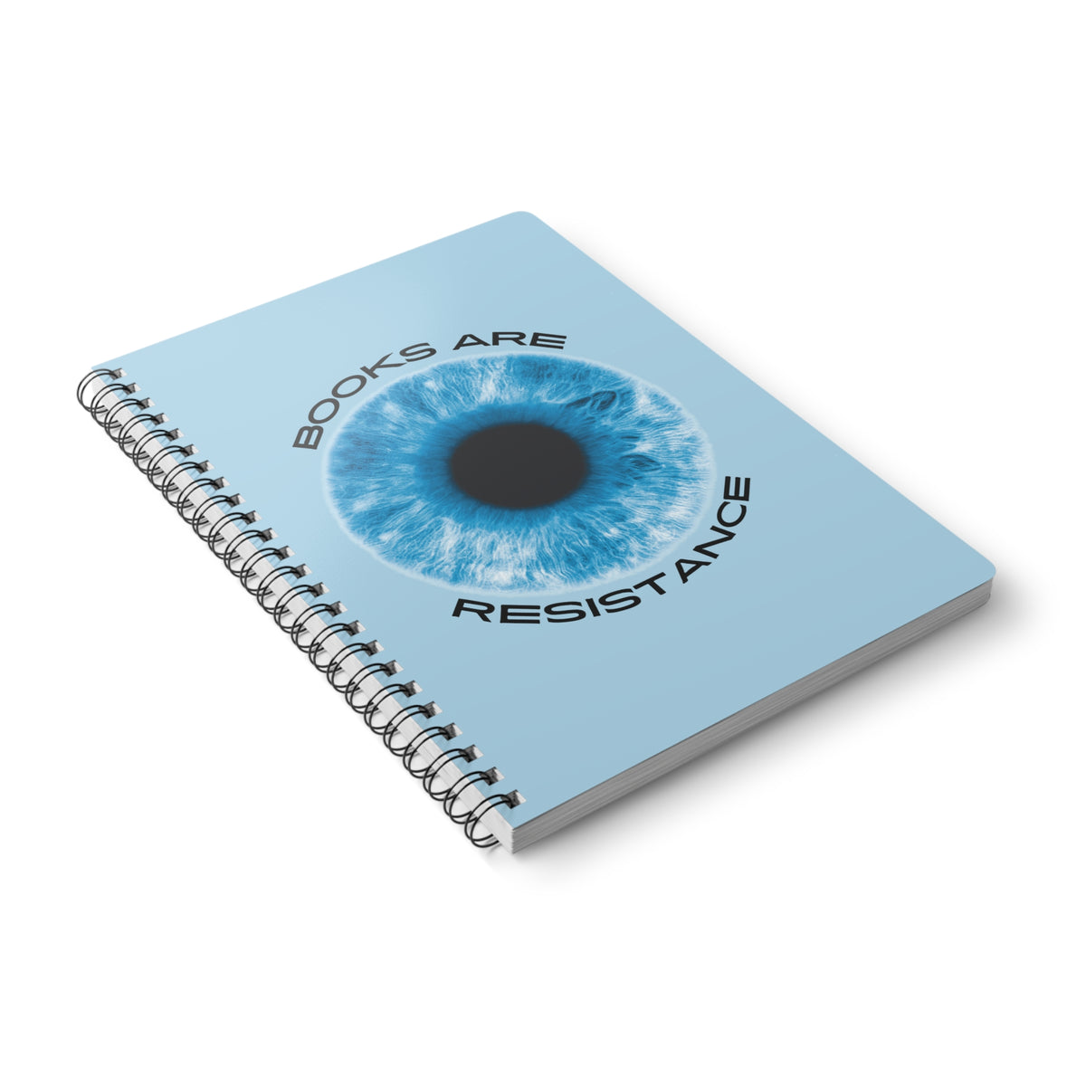 Books Are Resistance (Eye) Wirobound Softcover Notebook, A5