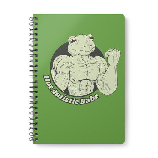 Hot Autistic Babe Wirobound Softcover Notebook, A5