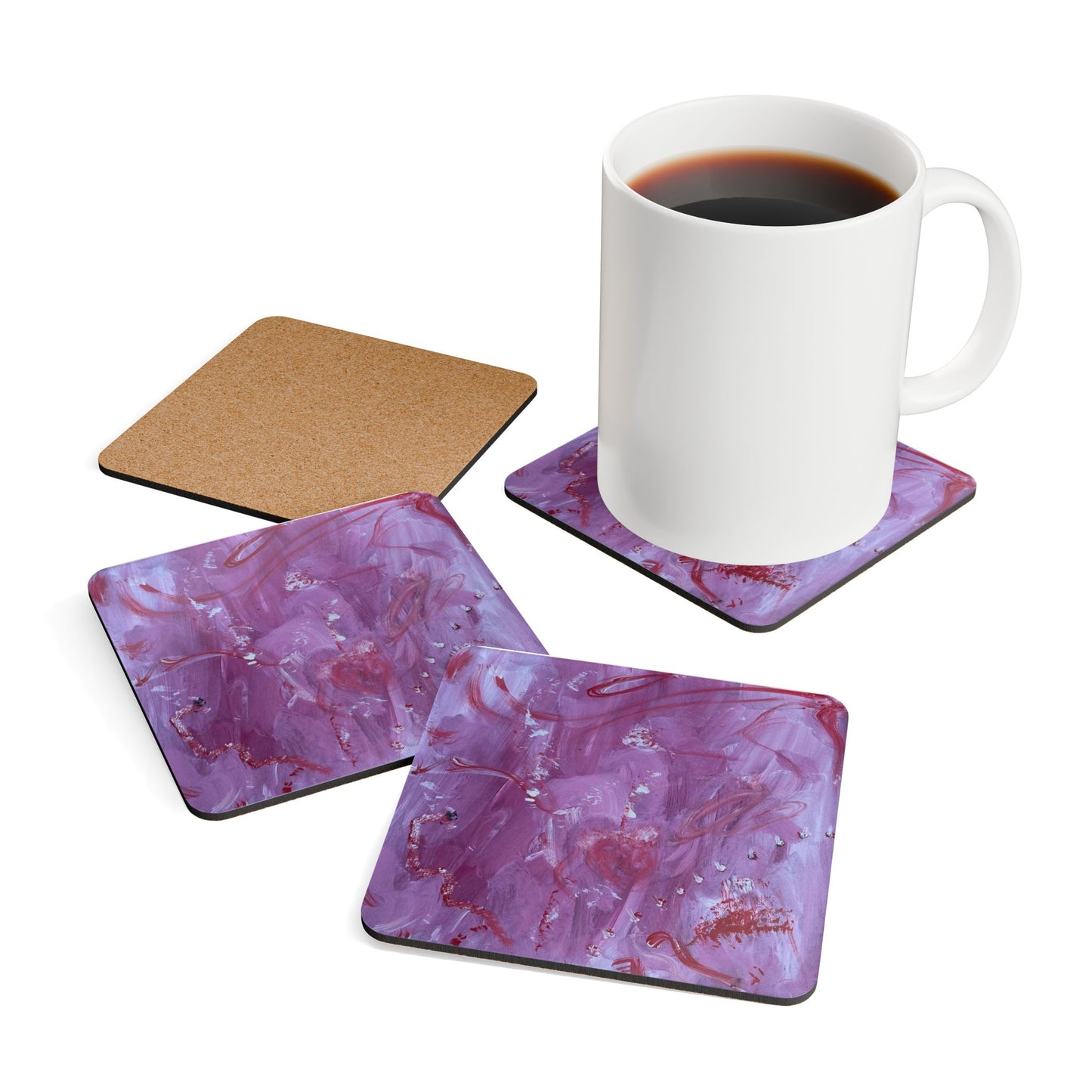 Bloody Romantic Corkwood Coaster Set